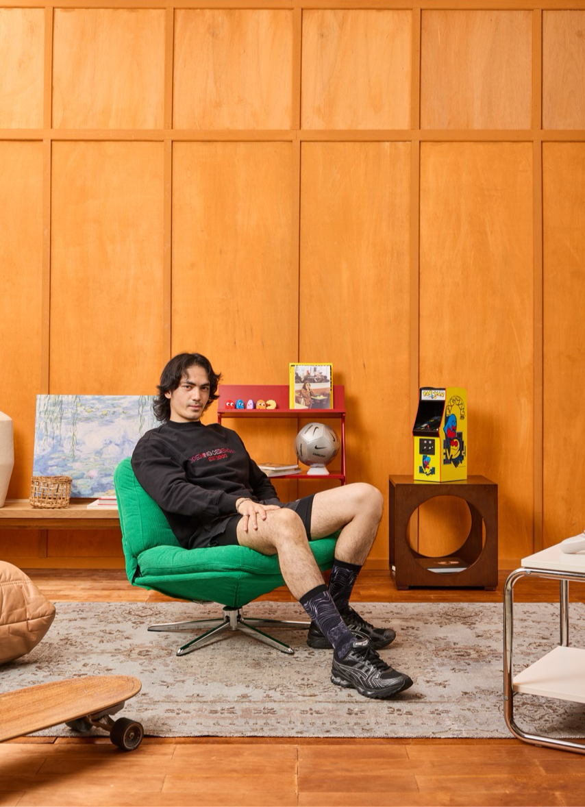 Satria Malam - Noir Monochrome Batik Patterned Cotton Crew Socks