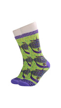 Load image into Gallery viewer, Lime Green Moon Kite Patterned Cotton Crew Socks | Purnama